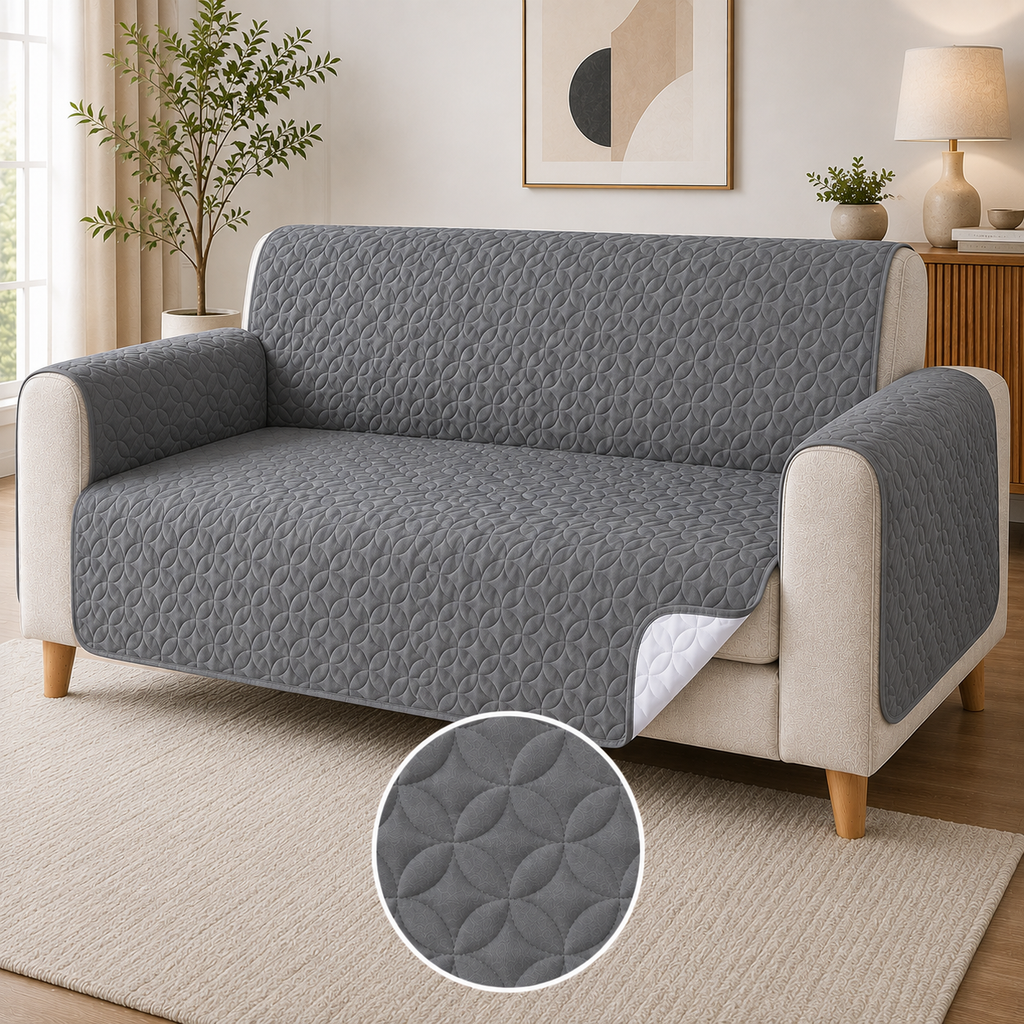 Microfiber Quilted Sofa Covers-6 Colors