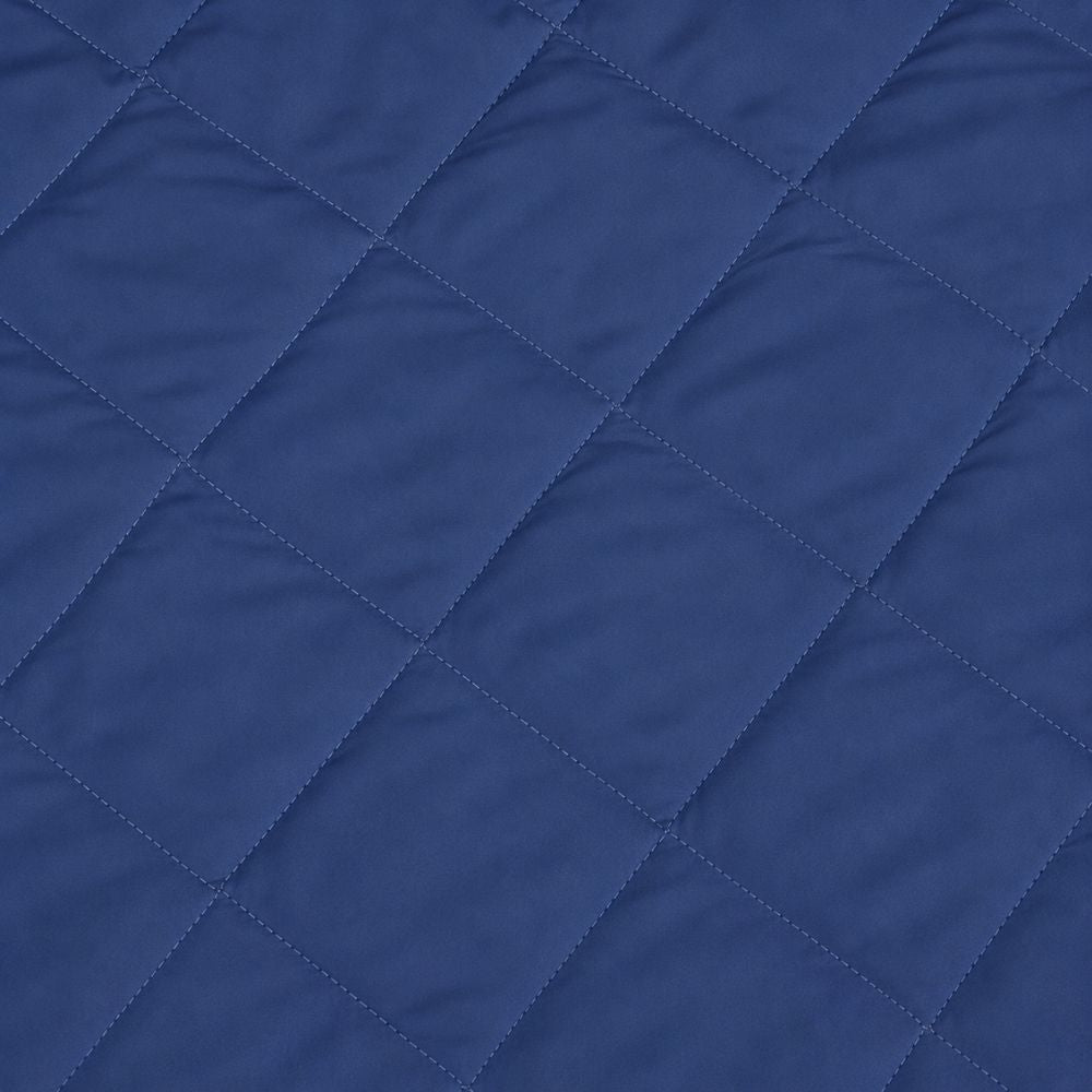 Quilted Waterproof Mattress Protector Color With Elastic Fitting - BLUE