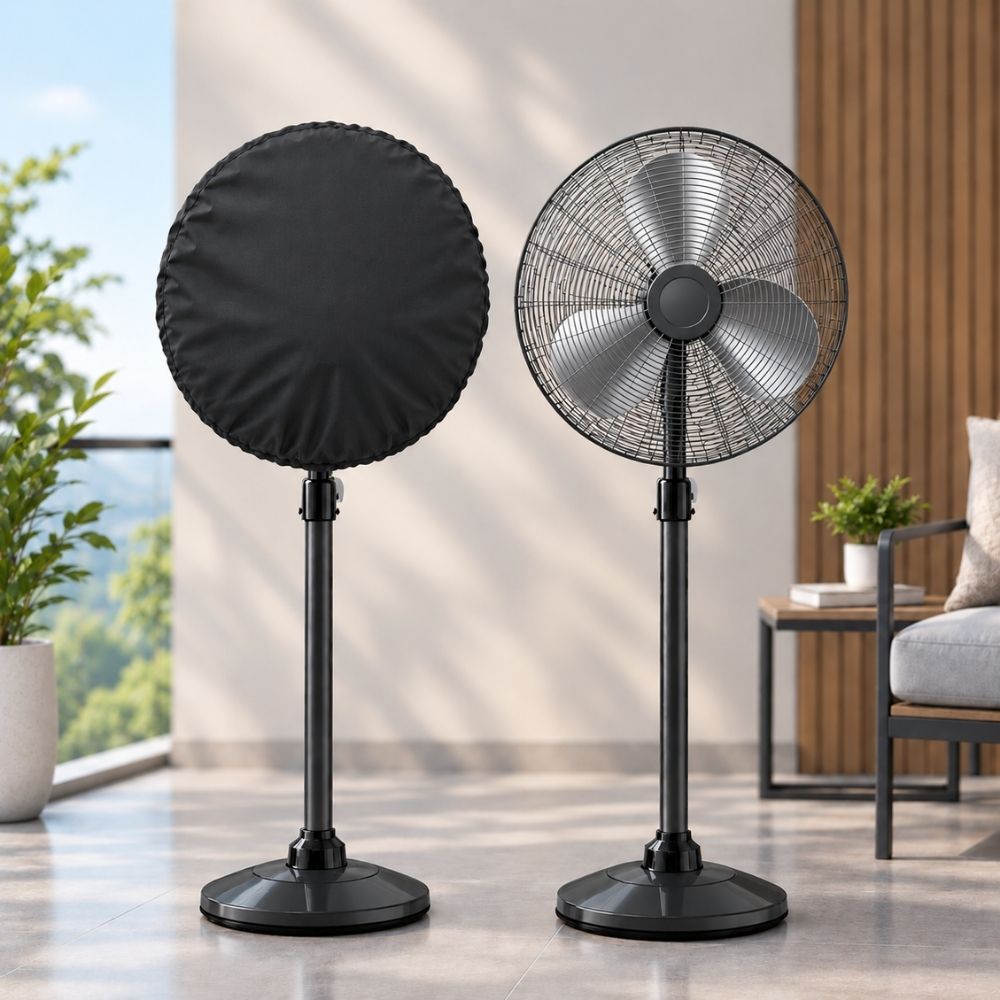 Waterproof and Dustproof Pedestal Fan Cover With Elastic Fitting