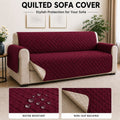 Fine Cotton Quilted Sofa Cover - Available in 5 colors