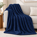 Flannel Moonlight Blue Winter Blanket - Soft Mink Fleece Throw