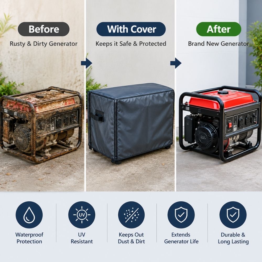 Waterproof & Dustproof Generator Cover With Elastic Fitting