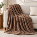 Ultra Soft Reversible Sherpa Throw Blanket – Brown| Luxurious Comfort for Every Home