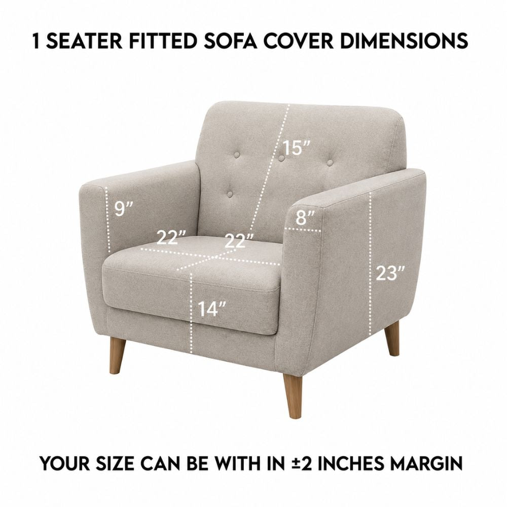 Premium Cotton Quilted Sofa Cover - Available in 5 Colors