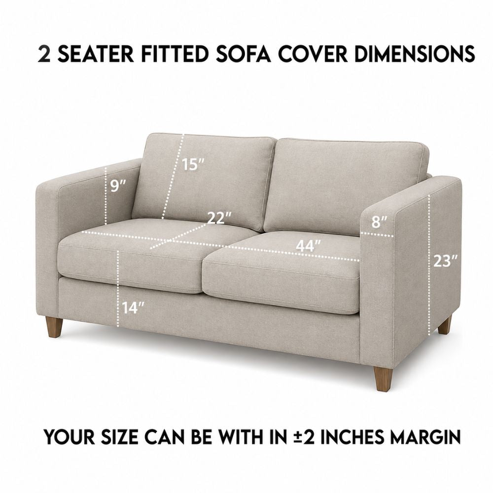 Premium Cotton Quilted Sofa Cover - Available in 5 Colors