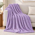 Ultra Soft Reversible Sherpa Throw Blanket – Lilac | Luxurious Comfort for Every Home