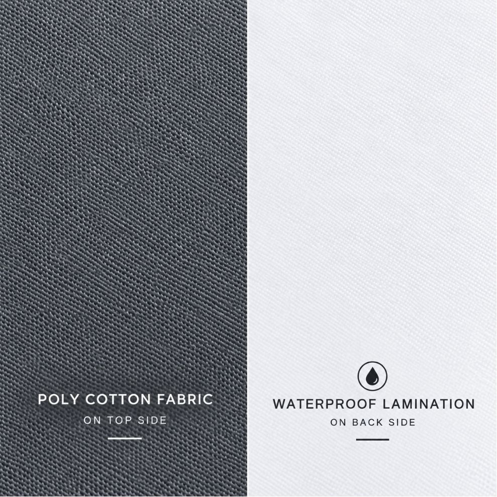 Waterproof Poly Cotton Jersey Mattress Protector in White with Deep Elastic Fitting