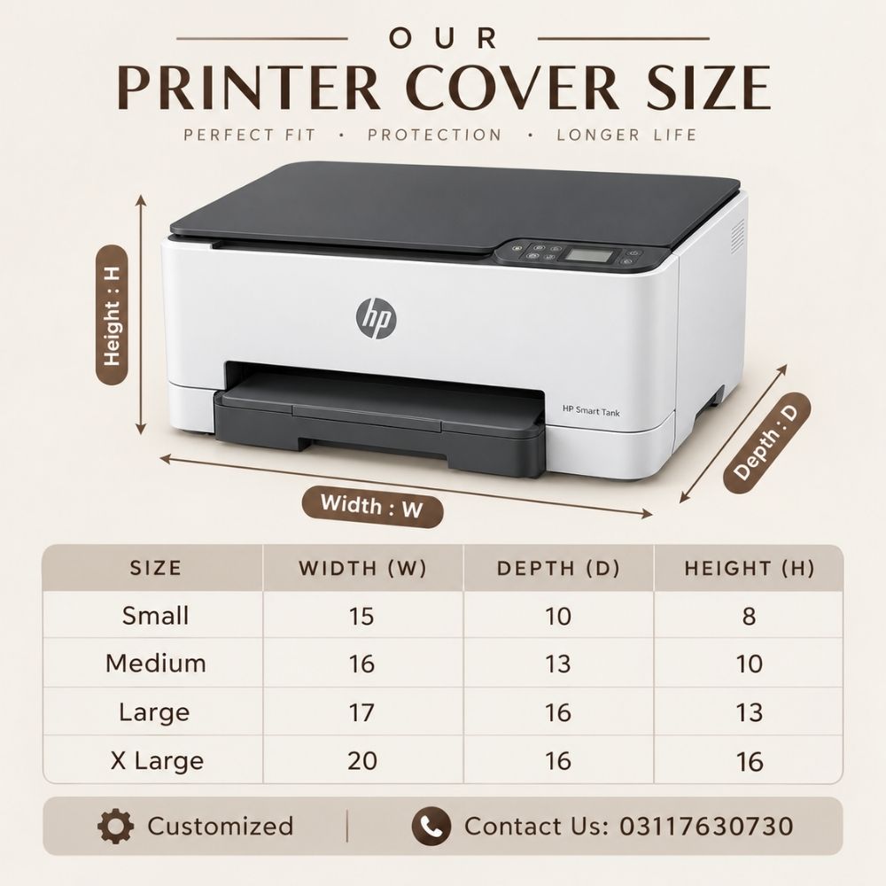 Waterproof & Dustproof Printer Cover With Elastic Fitting