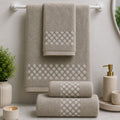 Wind 3-Piece Combed Embroidered Towel Set