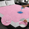 Terry Towel Waterproof Mattress Protector With Elastic Fitting – Pink